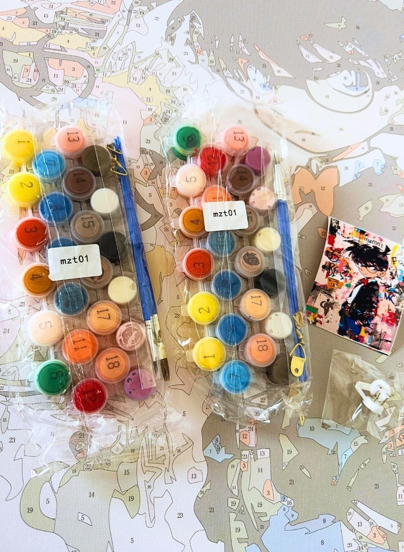 DIY Puzzle Paint by Numbers Canvas Kit For Kids - Image 3